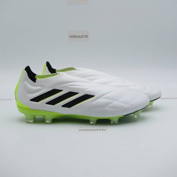 NEW adidas Men\'s Copa Pure+ FG Elite Slip-On Leather Soccer Cleats HQ8955 White main image 12